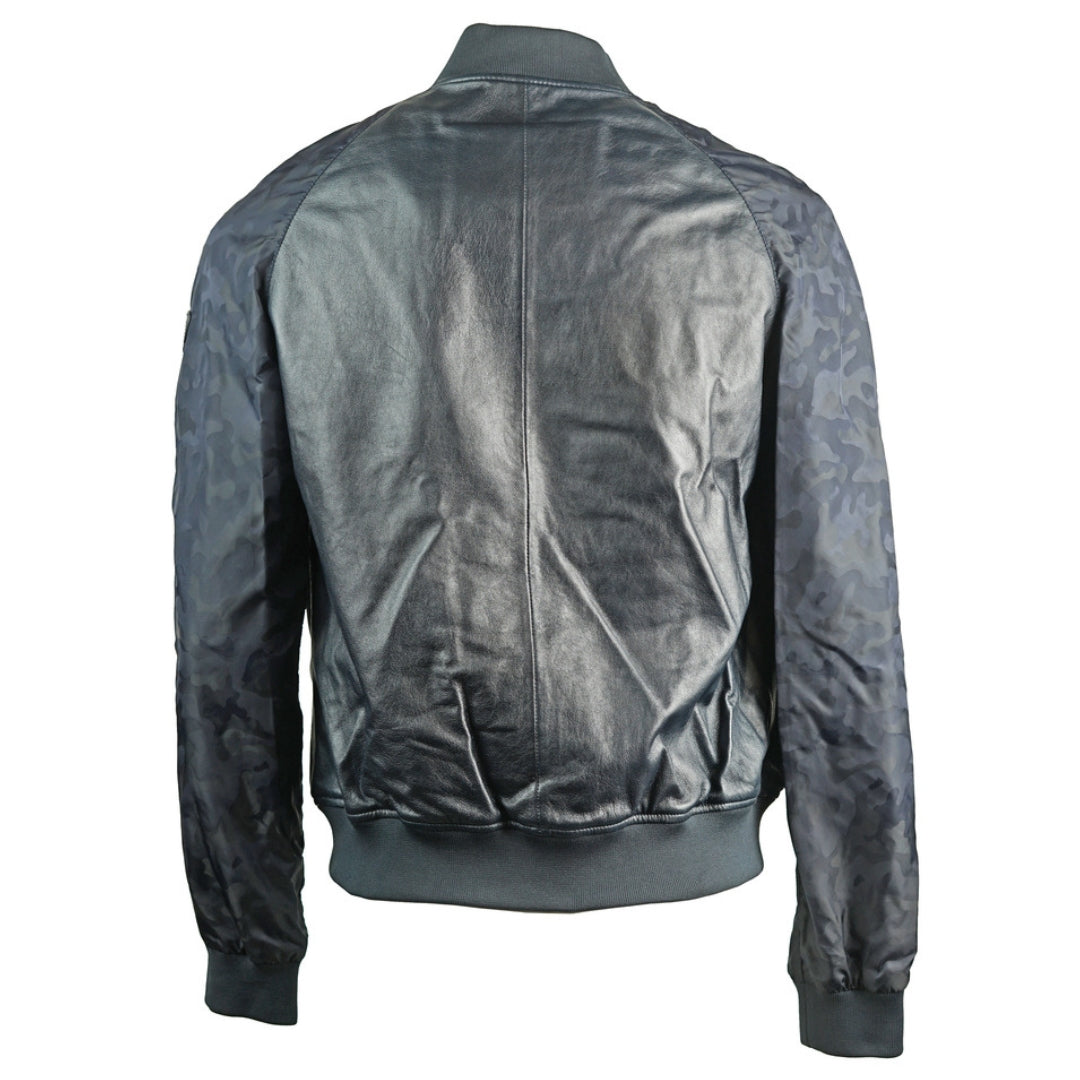 Emporio Armani Camo Arms Leather Jacket W1B54PW1P580011