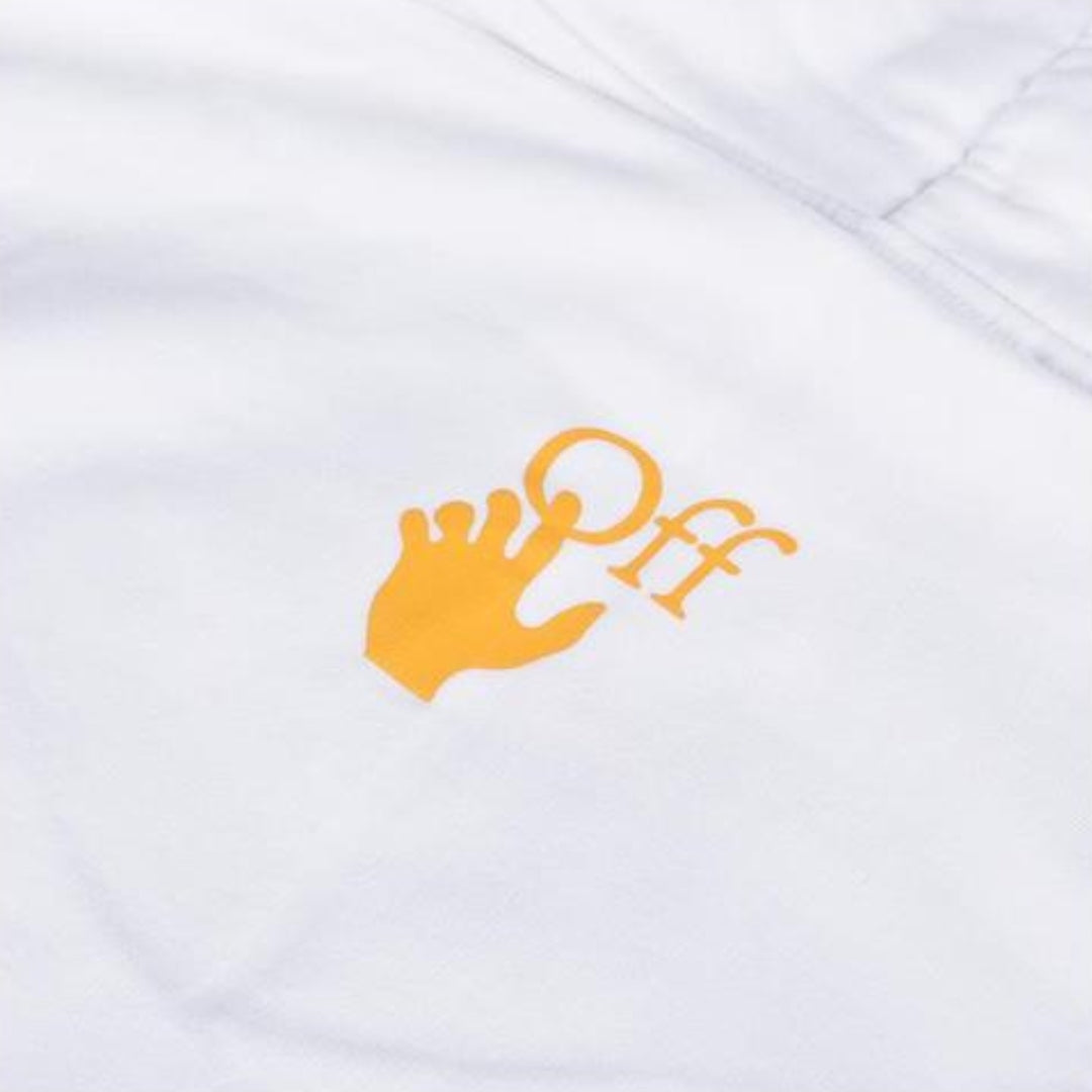 Off White Carav Painting Over White Hoodie