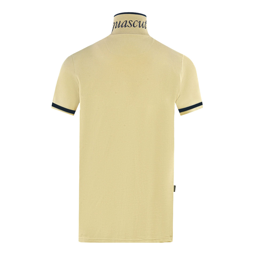 Aquascutum London Union Jack Beige Polo Shirt