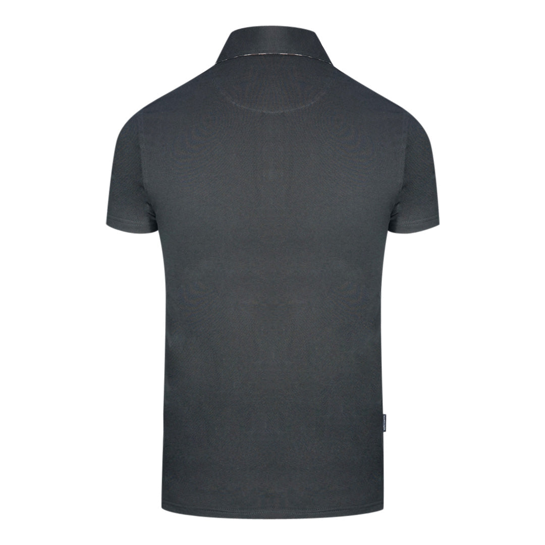 Aquascutum Signature Logo Black Polo Shirt - Style Centre Wholesale