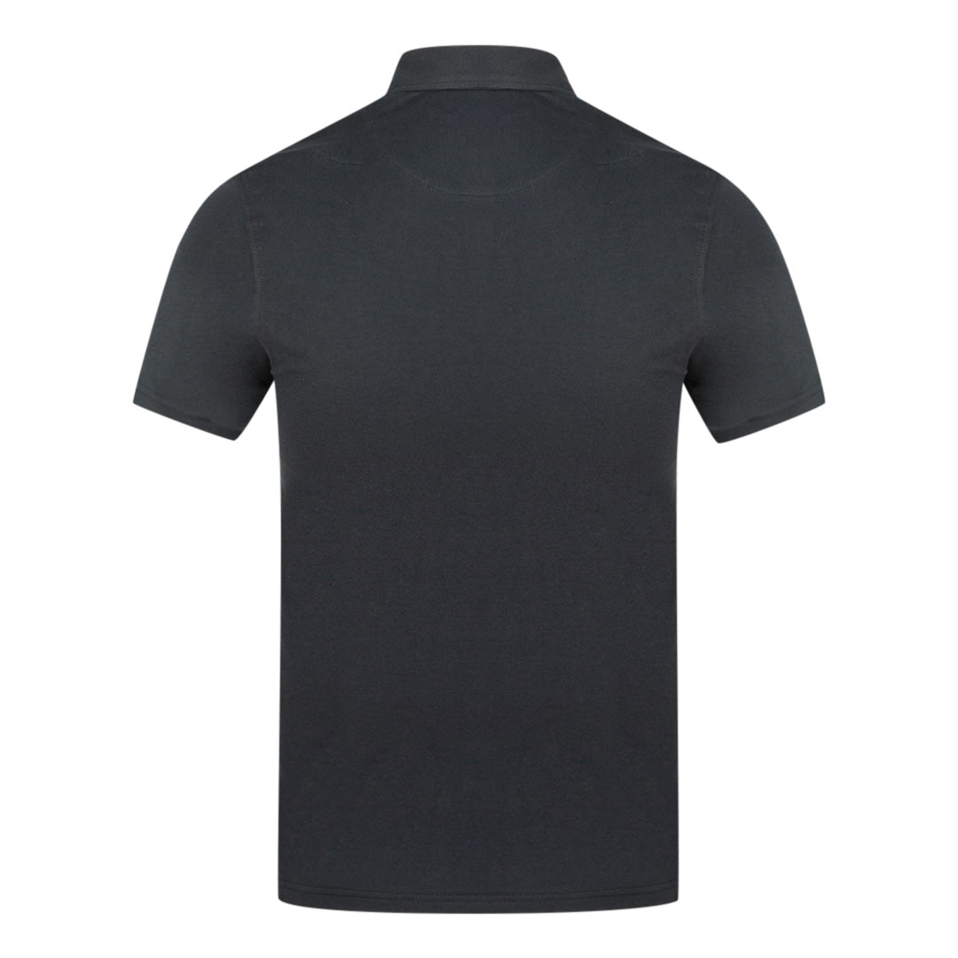 Aquascutum Aldis Crest Chest Logo Navy Blue Polo Shirt QMP026 85