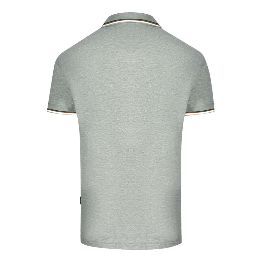 Aquascutum London Tipped Grey Polo Shirt
