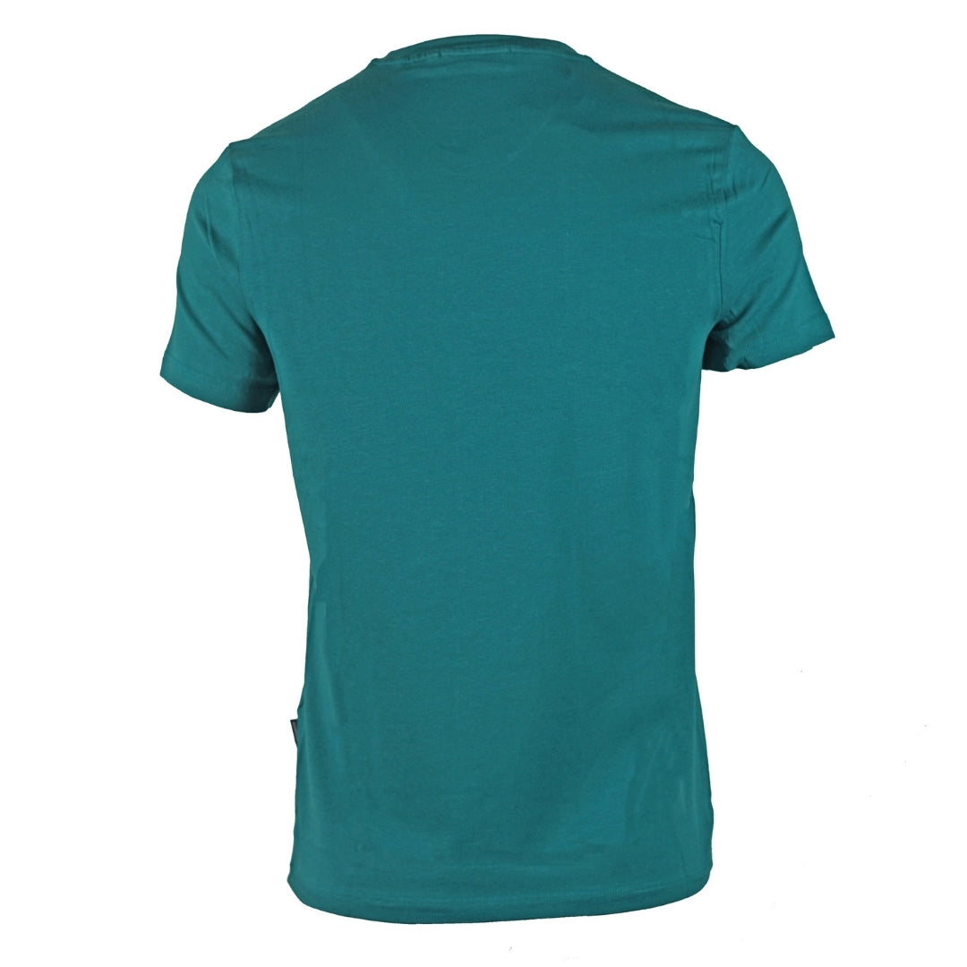 Aquascutum Signature Check Logo Green TShirt QMT003M0 08