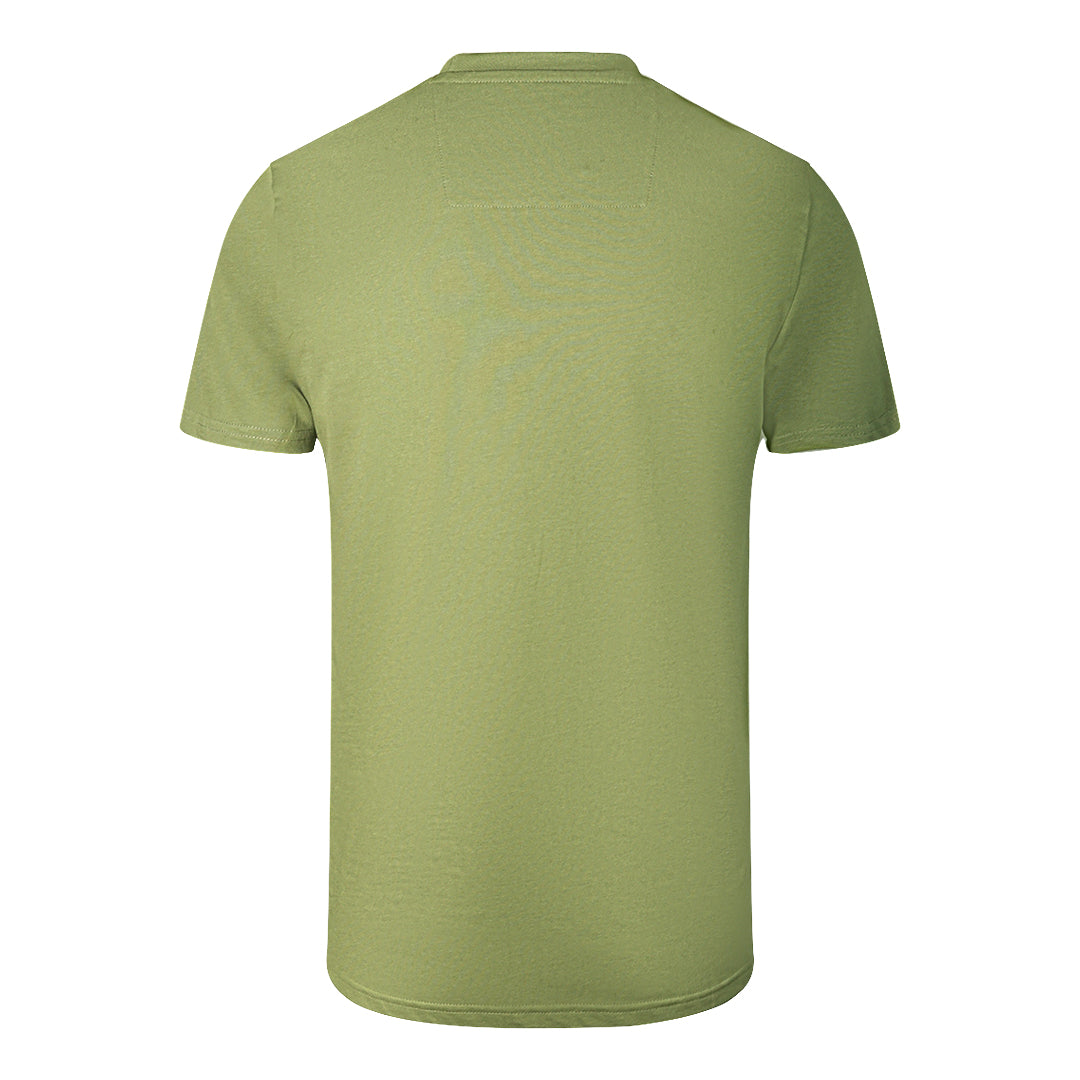 Cavalli Class Gradien Scales Design Logo Green T Shirt