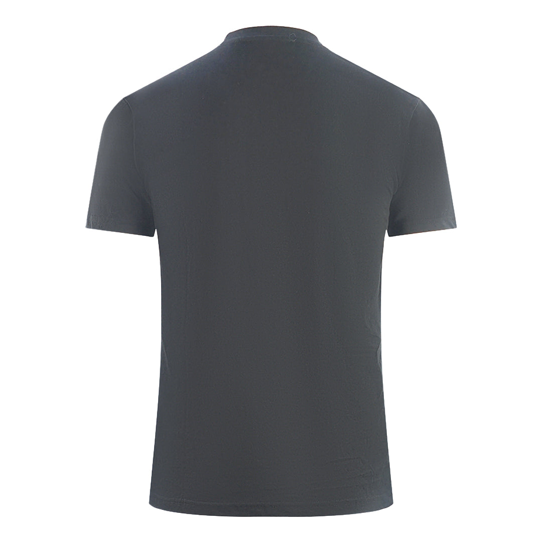 Cavalli Class Piercing Snake Logo Black T Shirt