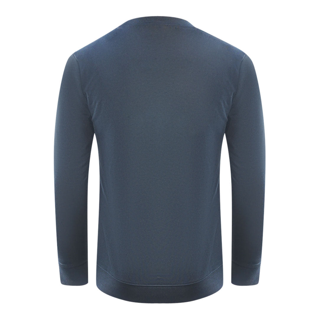 Cavalli Class Tiger Silhouette Logo Navy Blue Sweatshirt