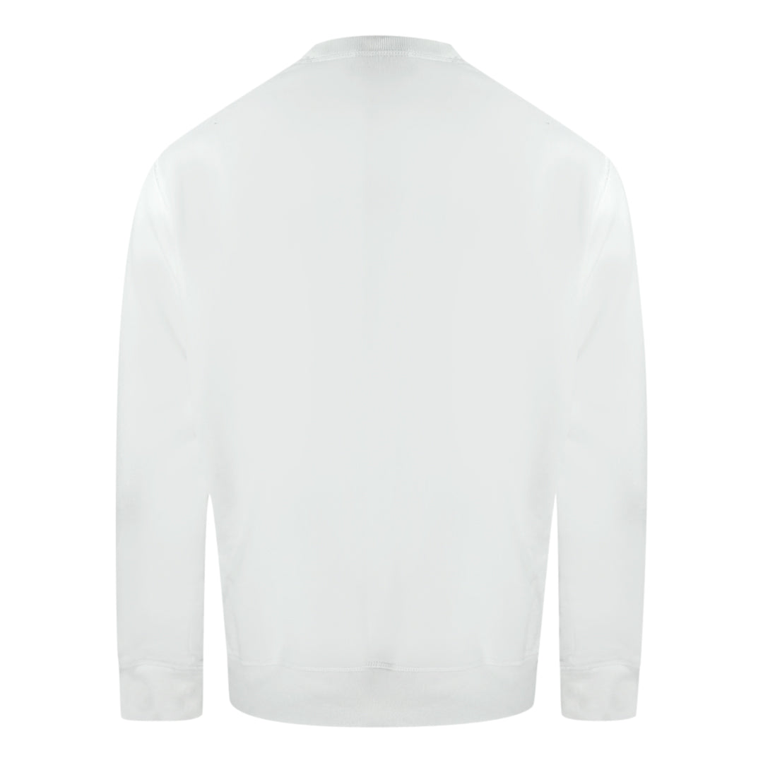 Dsquared2 Large Mirrored Logo Print White Jumper S74GU0390 100
