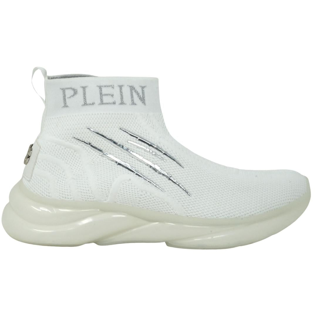 Philipp Plein Sport Hi Top Sock White Sneakers