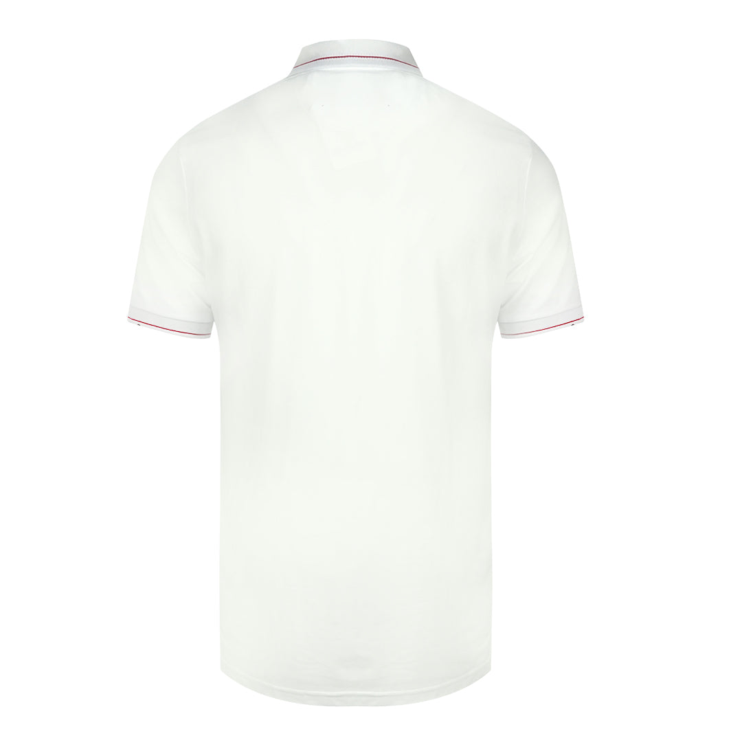 Lyle & Scott White Branded Collar Polo Shirt SP1564G 626