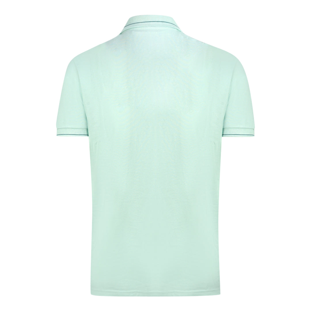 Lyle Scott Acid Blue Branded Collar Polo Shirt