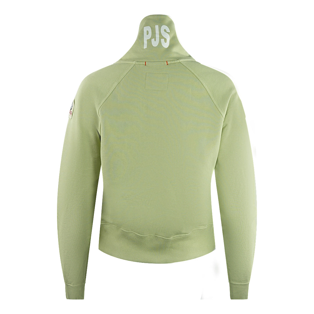 Parajumpers Stand Tisane Green Half-Zip Crop Sweatshirt Stand 202