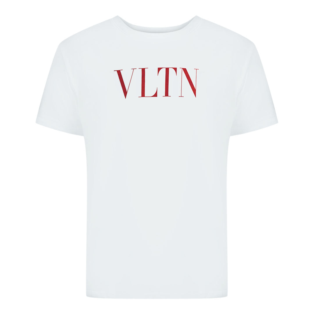 Valentino Vltn Logo White T Shirt Sv3Mg10V3Le A33 - Style Centre Wholesale