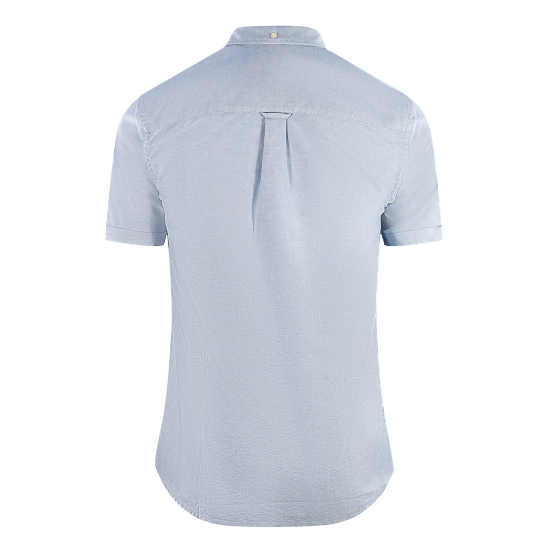 Lyle Scott Blue Short Sleeved Casual Oxford Shirt