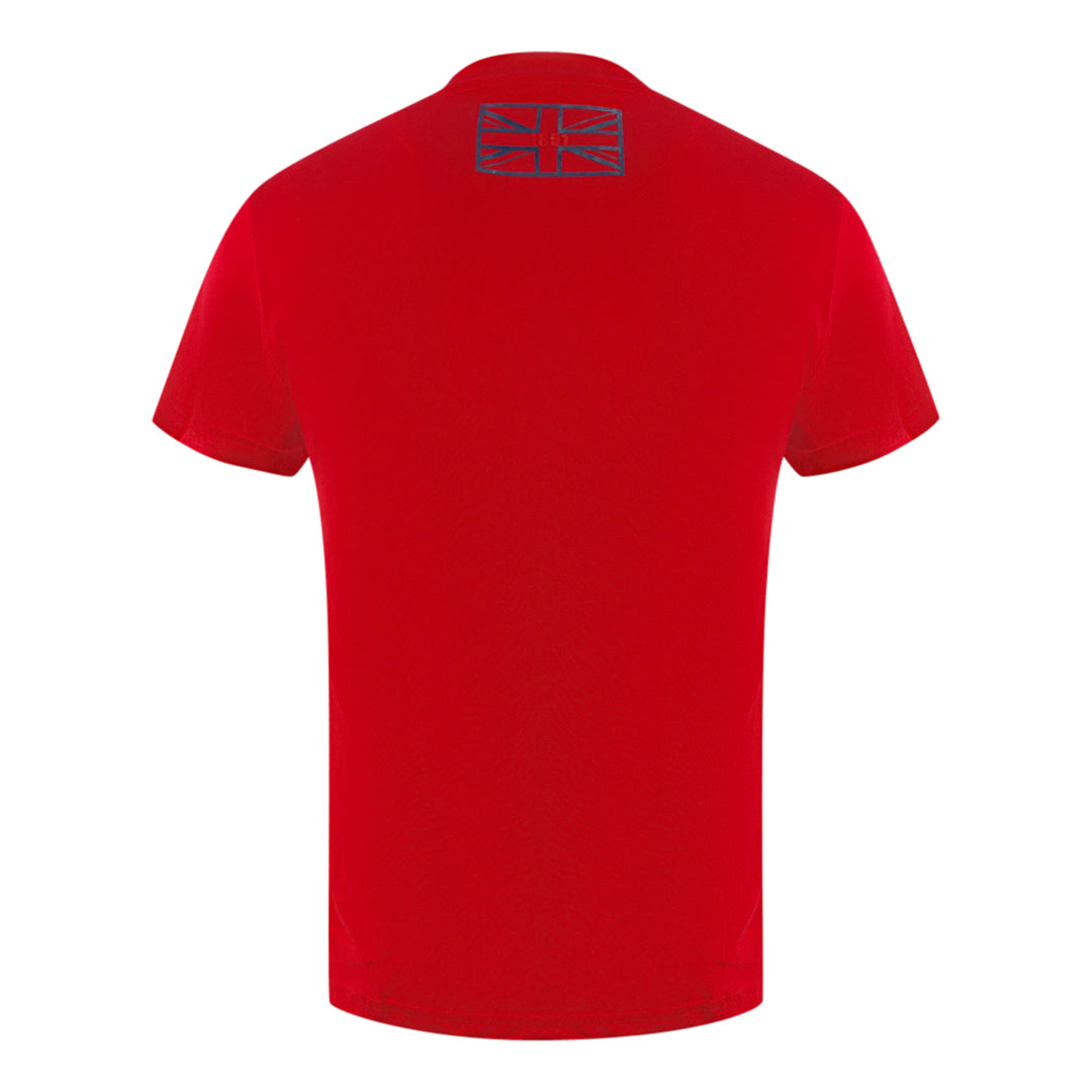 Aquascutum London Circle Logo Red T Shirt