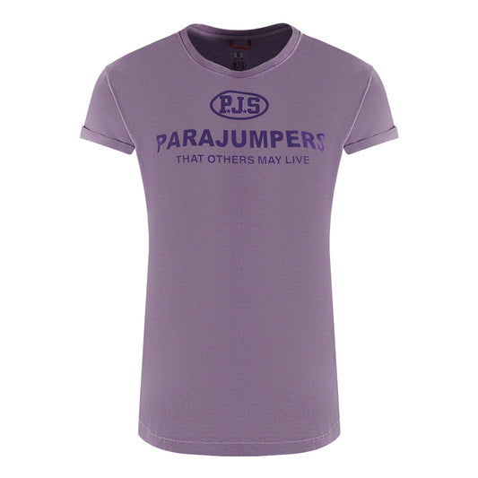 Parajumpers Toml Tee Brand Logo Amethyst T Shirt Toml Tee