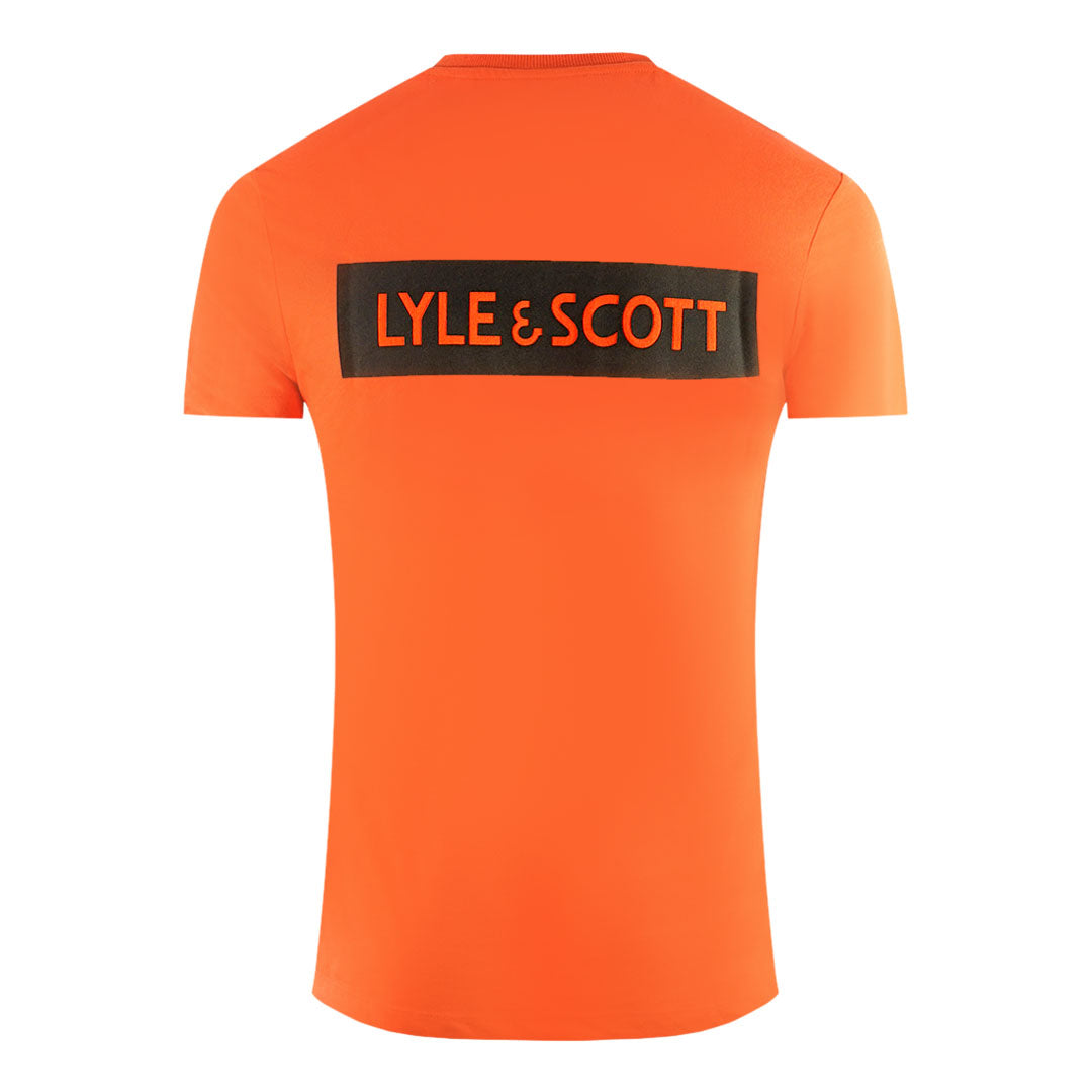 Lyle Scott Back Print Orange T Shirt