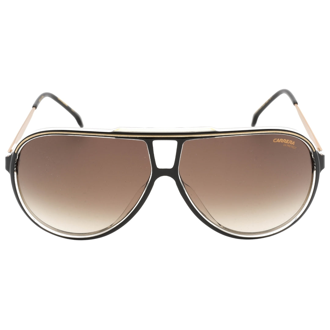 Carrera Brown Gradient Lens Black Detail Gold Sunglasses One Size