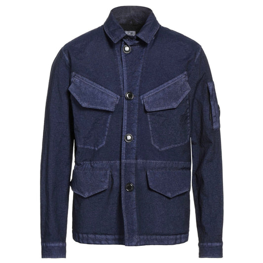 C P Company Button Up Navy Blue Jacket 10CM0W184A 006022G 882