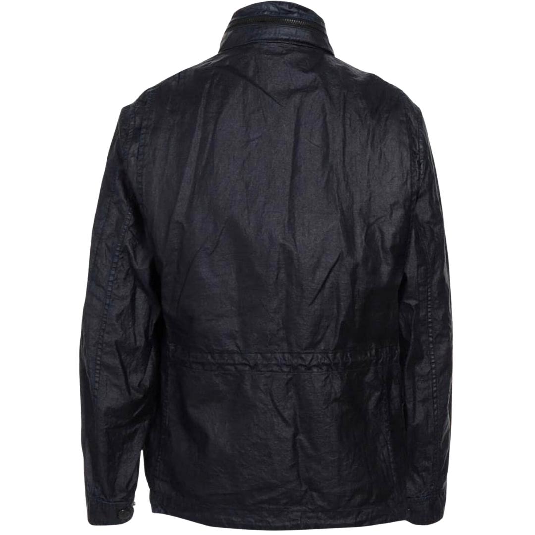 C P Company Lino Wax Medium Navy Blue Jacket