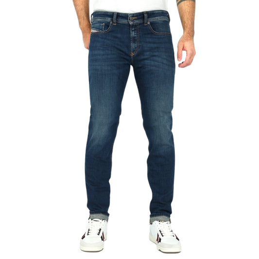 Diesel 1979 Sleenker Dark Blue Denim Pants 1979 SLEENKER 09J73 - Style Centre Wholesale