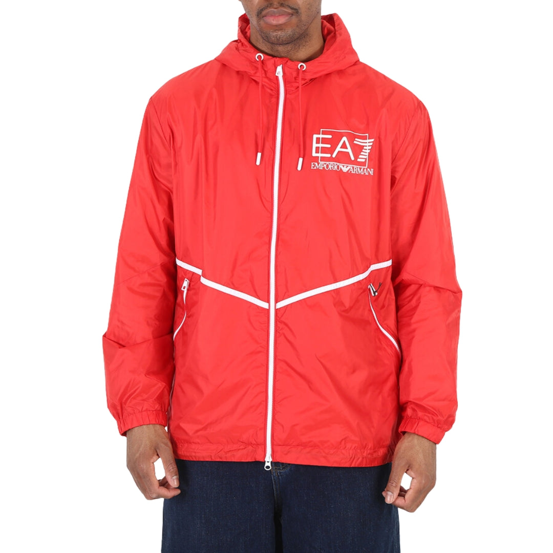 Ea7 3Rpb01 Pn5Zz 1451 Red White Bomber Jacket Men