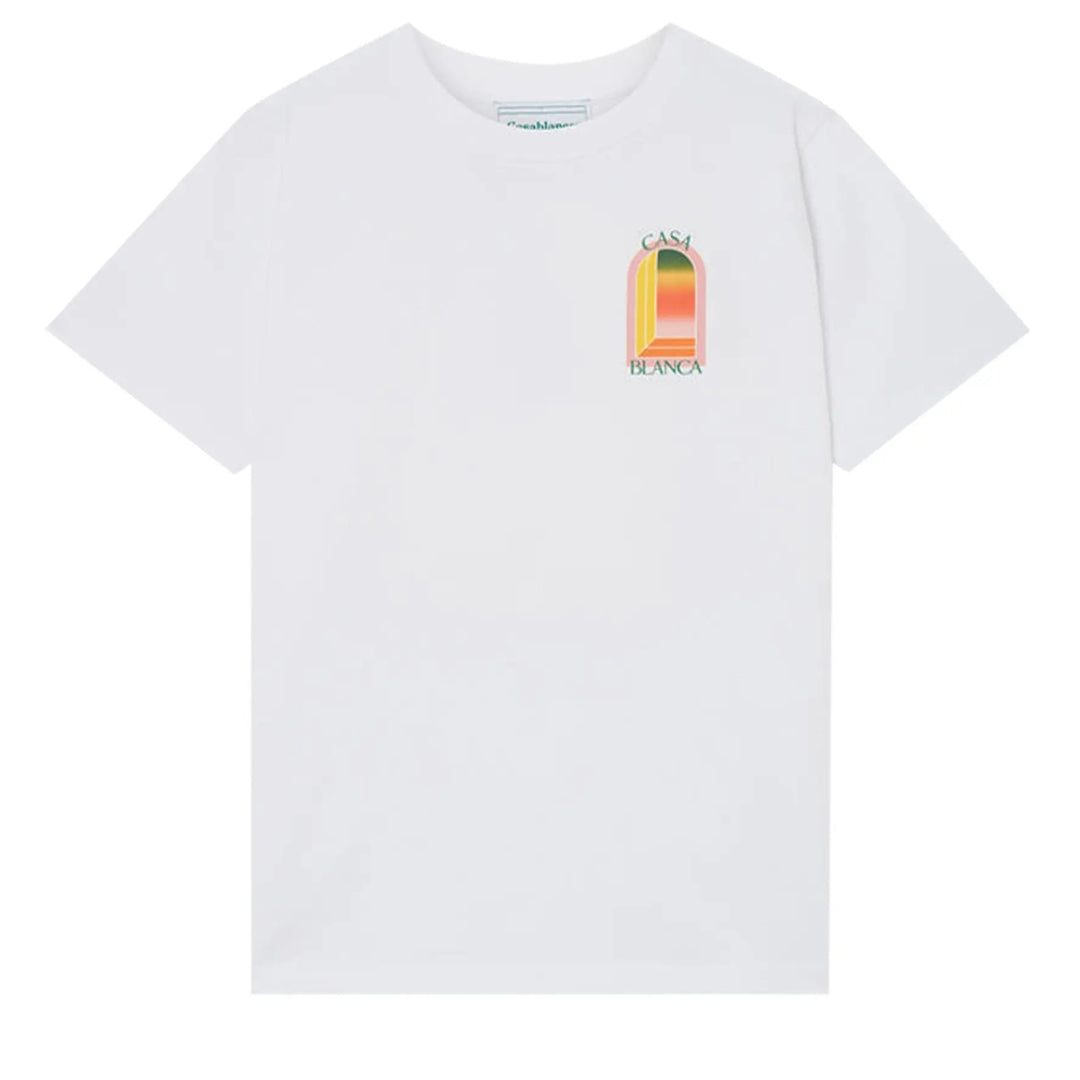 Casablanca Gradient Arch Logo White T Shirt