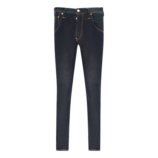Evisu 2018 Yamato Military Drop Crotch Blue Jeans