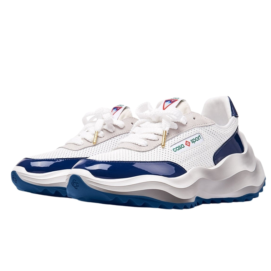 Casablanca Atlantis Sneaker White Navy As23 Snk 015 03 015 White Shoes Mens