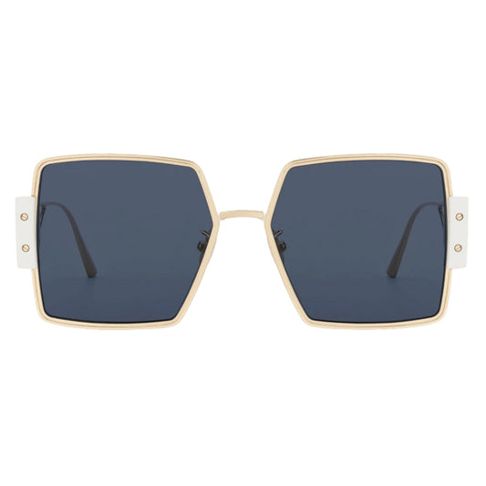 Dior 30Montaigne S4U Cd40080U B6B0 10V Ivory Frame Blue Lens Sunglasses Womens