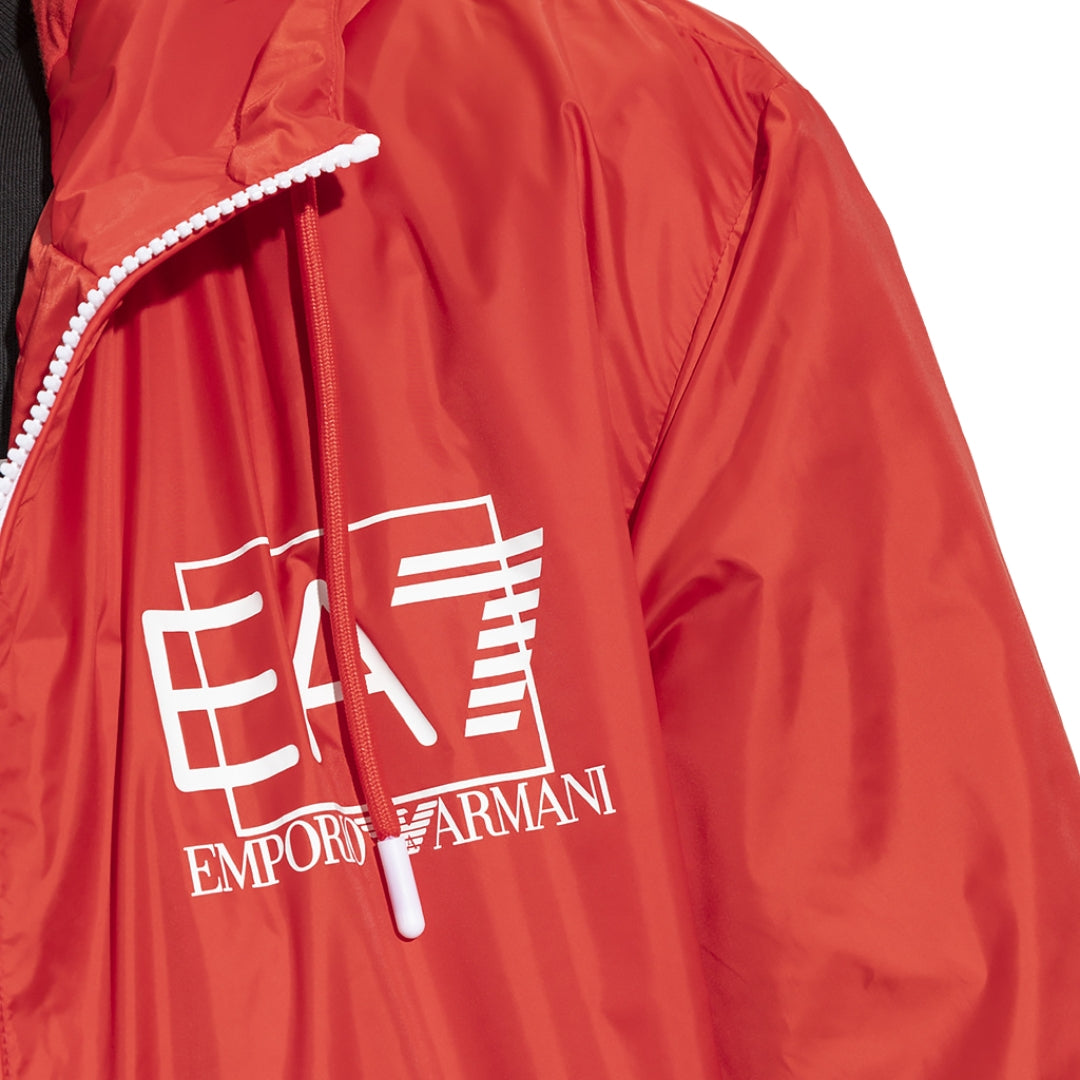 Ea7 3Rpb01 Pn5Zz 1451 Red White Bomber Jacket Men