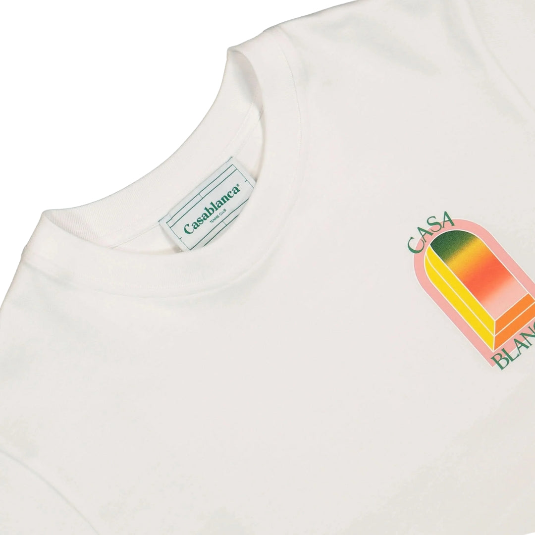 Casablanca Gradient Arch Logo White T Shirt