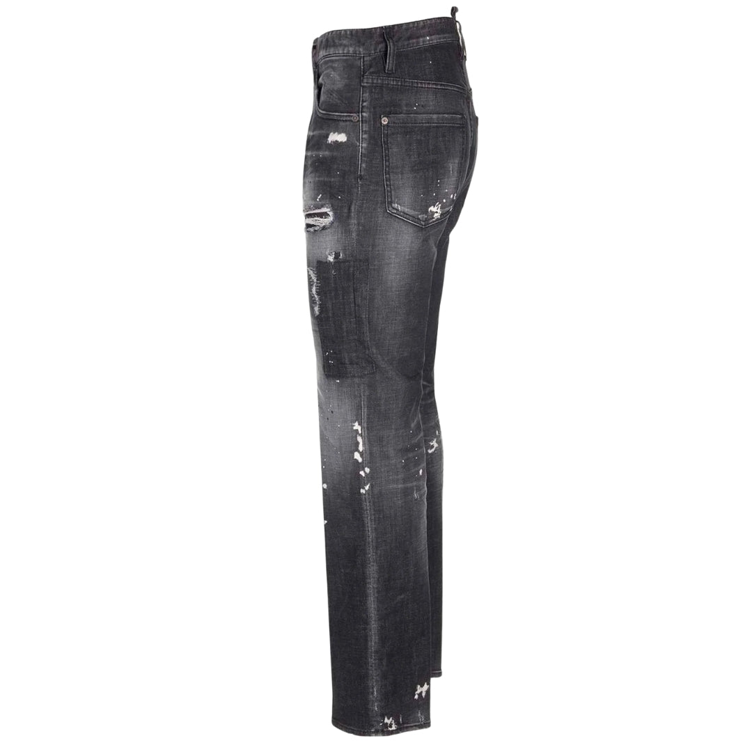 Dsquared2 S74Lb1450 S30357 900 Black Denim Pants Mens