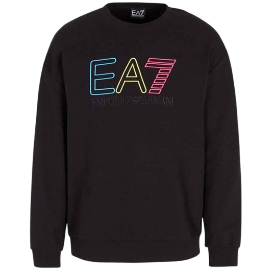 Ea7 Multi Coloured Brand Logo Black Jumper