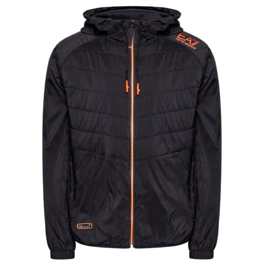 Emporio Armani 6Kpb25 Pnv5Z 1200 Black Black Lightweight Hooded Bomber Jacket Mens - Style Centre Wholesale