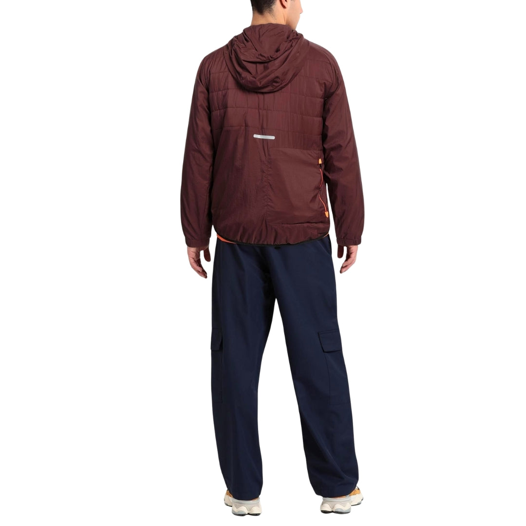 Ea7 Lightweight Hooded Bitter Chocolate Bomber Jacket - Style Centre Wholesale