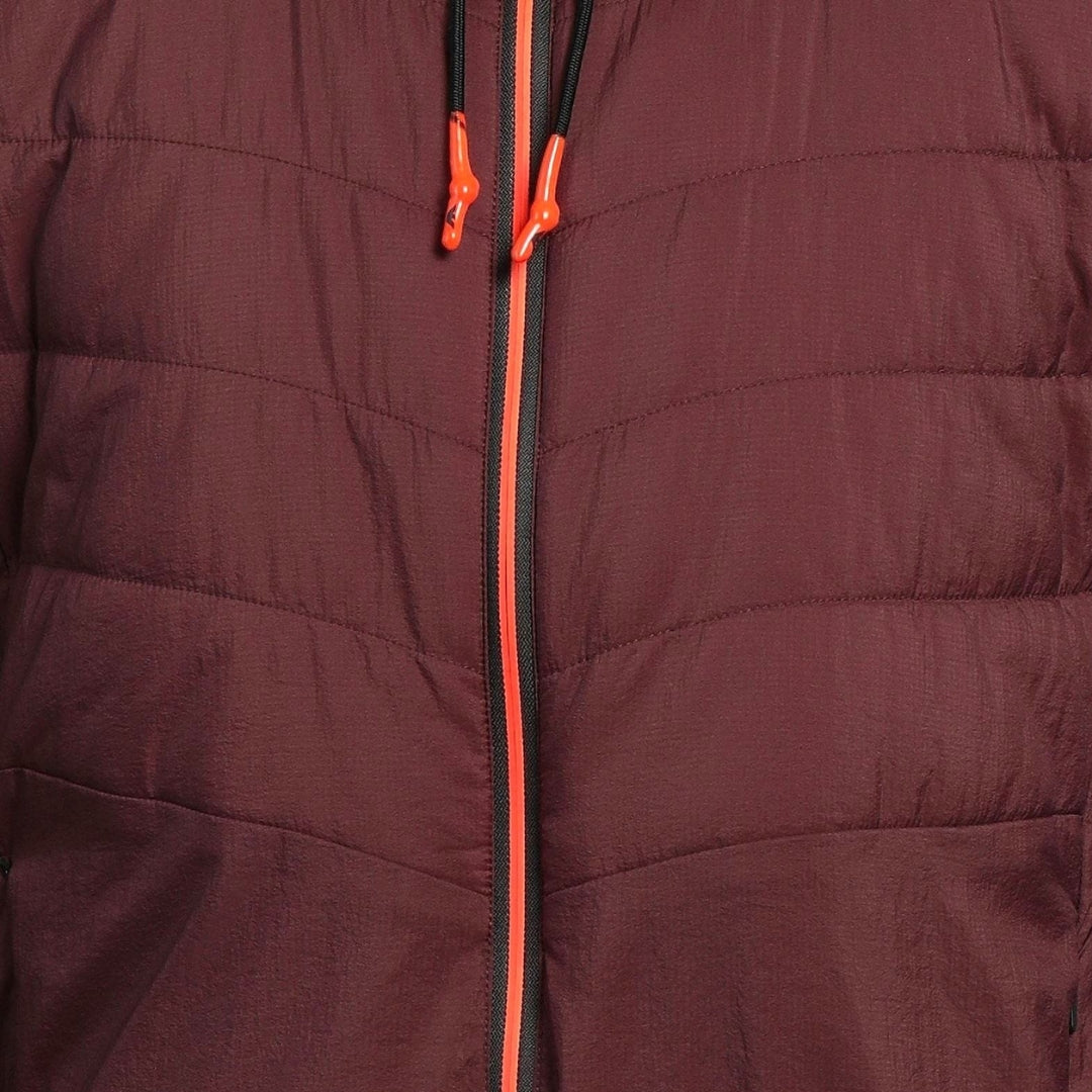 Ea7 Lightweight Hooded Bitter Chocolate Bomber Jacket - Style Centre Wholesale
