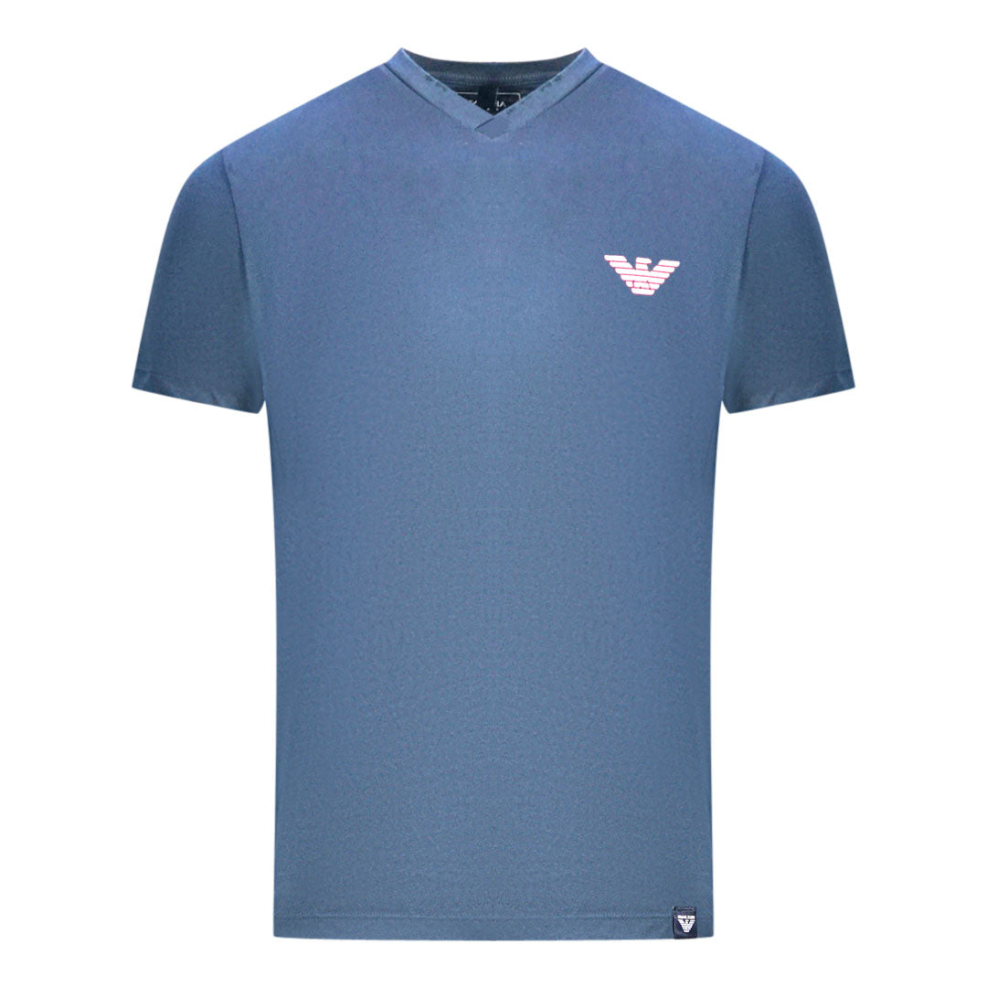 Armani Jeans Chest Logo Navy TShirt 6Y6T161579