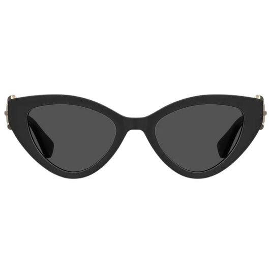 Moschino Cat Eyed Butterfly Grey Lensed Black Sunglasses MOS142 0807 IR