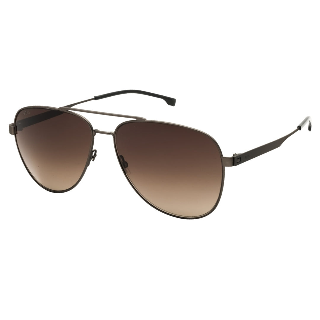 Hugo Boss BOSS 1641/S 0R80 HA MTDK RUTHENIUM/BROWN SF Sunglasses Male 60X14X150 One Size