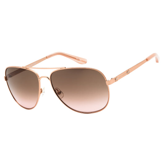 Juicy Couture Brown Pink Gradient Lens Rose Gold Sunglasses One Size