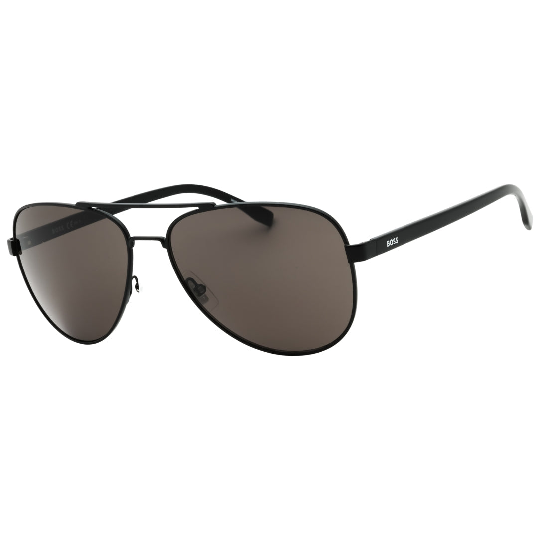 Hugo Boss 0761/S 010G 00 Matte Black Black (NR brown gray lens) Sunglasses Male One Size
