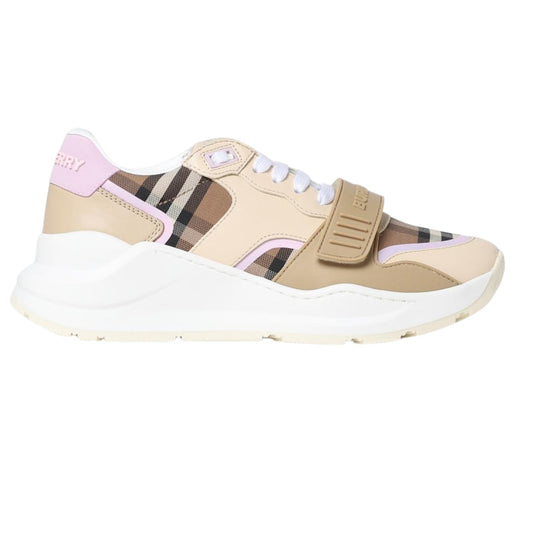 BURBERRY 8049213 Burberry Ramsey Check Trainers BIRCH/BROWN TRAINERS MALE UK 7.5