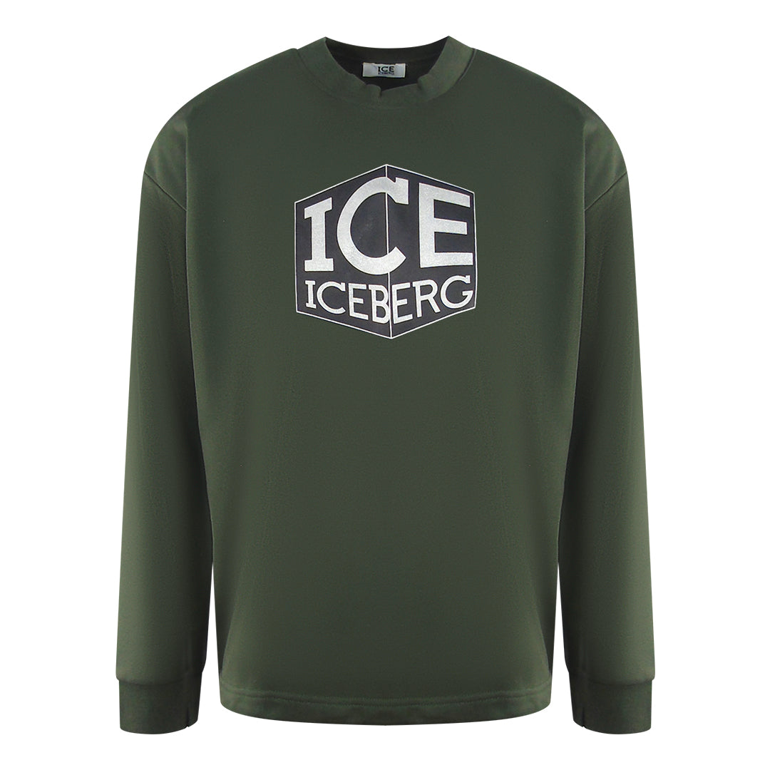 Ice Iceberg S1M-E01163415334 Green Crewneck Jumper Mens S
