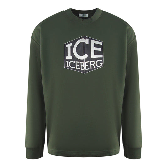 Ice Iceberg S1M-E01163415334 Green Crewneck Jumper Mens S