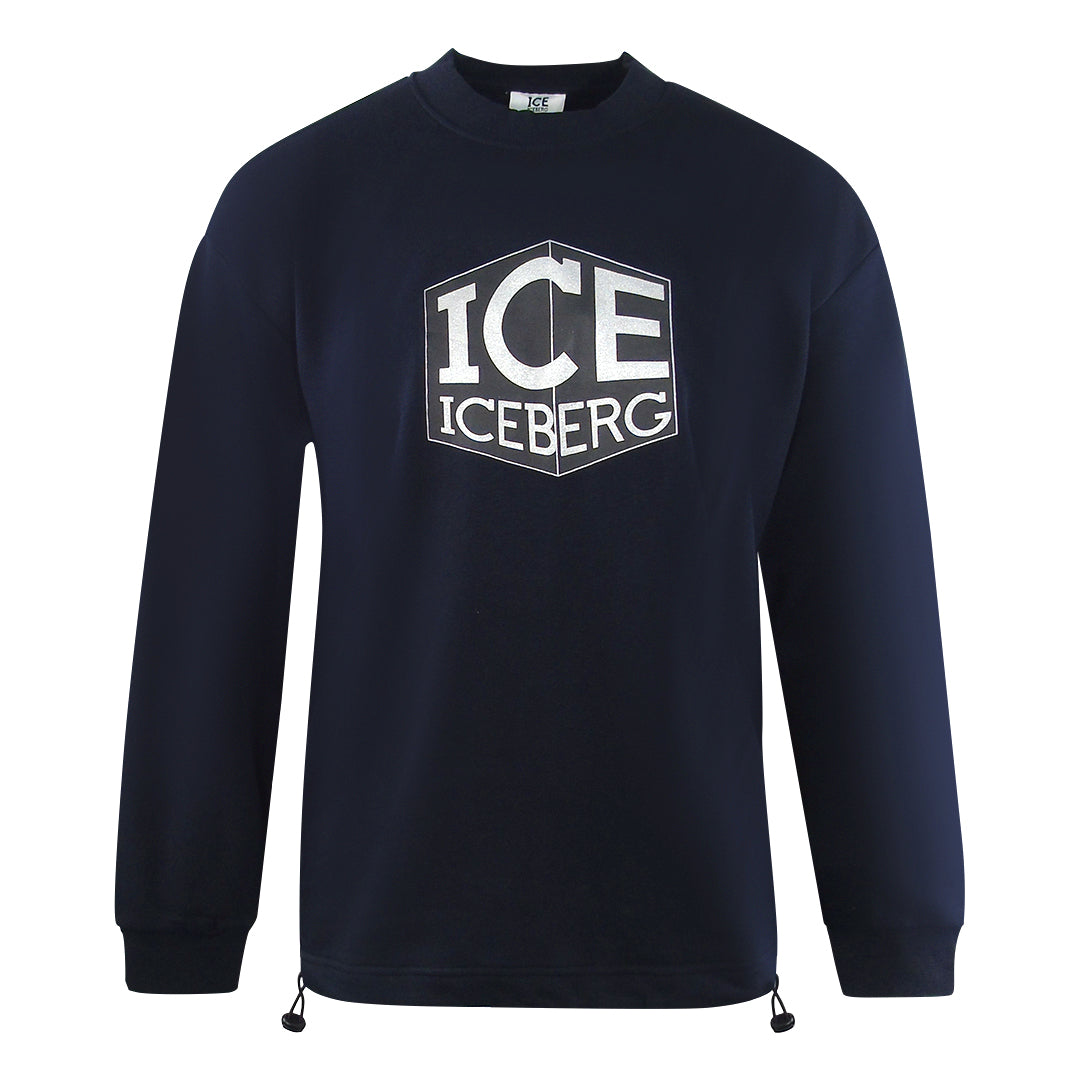 Ice Iceberg S1M-E01163416685 Navy Blue Crewneck Jumper Mens S