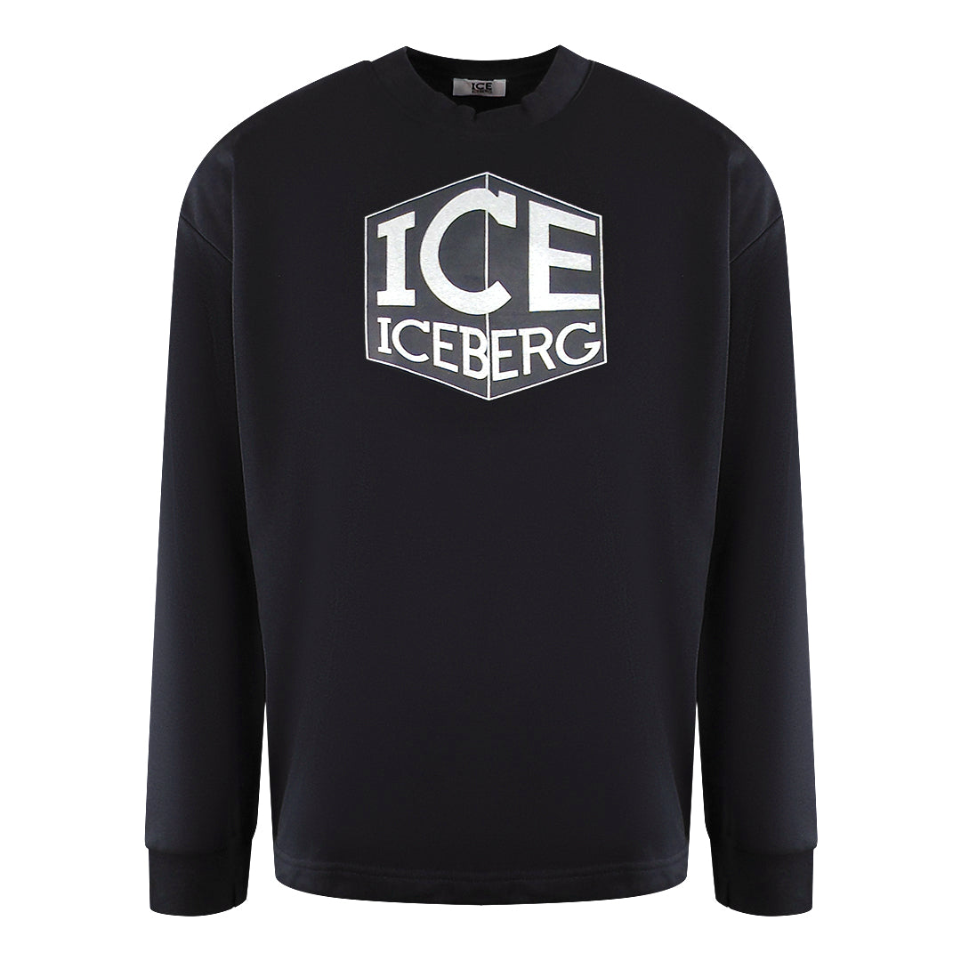 Ice Iceberg S1M-E01163419000 Black Crewneck Jumper Mens S