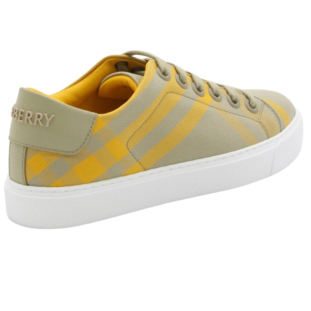 BURBERRY 8077381 Burberry Albridge Lace Up Sneakers HUNTER IP CHECK (Beige) TRAINERS Womens UK 7
