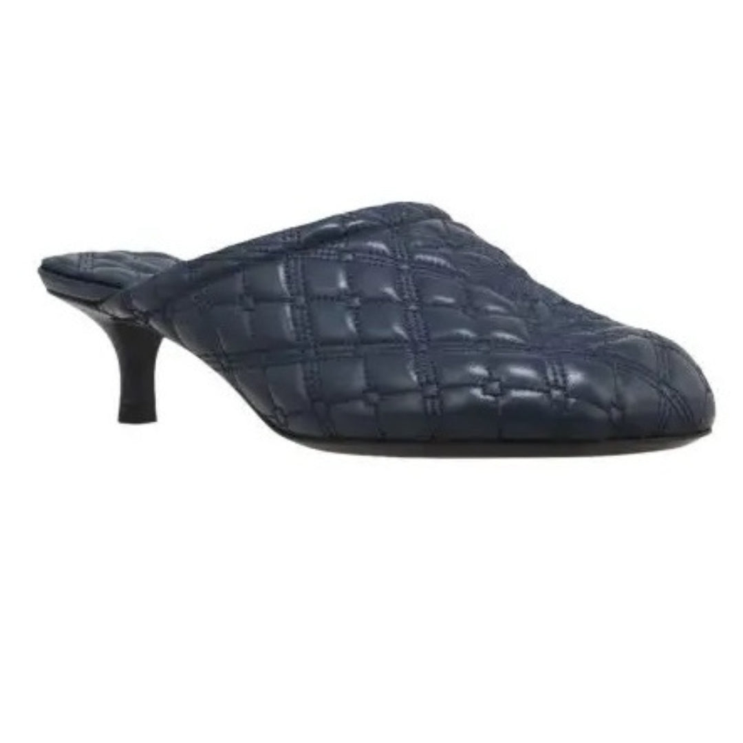 BURBERRY 8085641 Burberry EKD Leather Mules LAKE (Navy Blue) SANDAL WOMENS UK 4