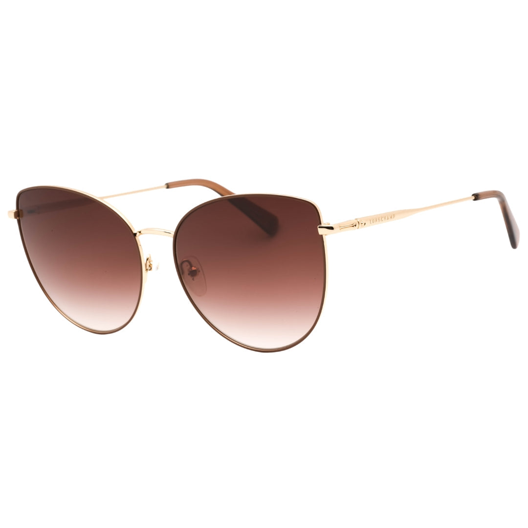 Longchamp LO158S 721 GOLD/BEIGE / Brown Gradient Sunglasses Female One Size