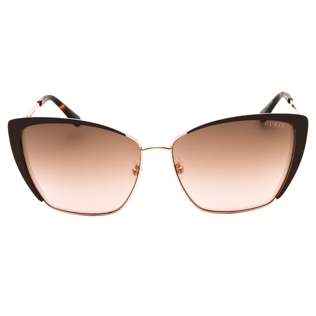 Guess GU7743 48G shiny dark brown / brown mirror Sunglasses Female 59X14X140 One Size